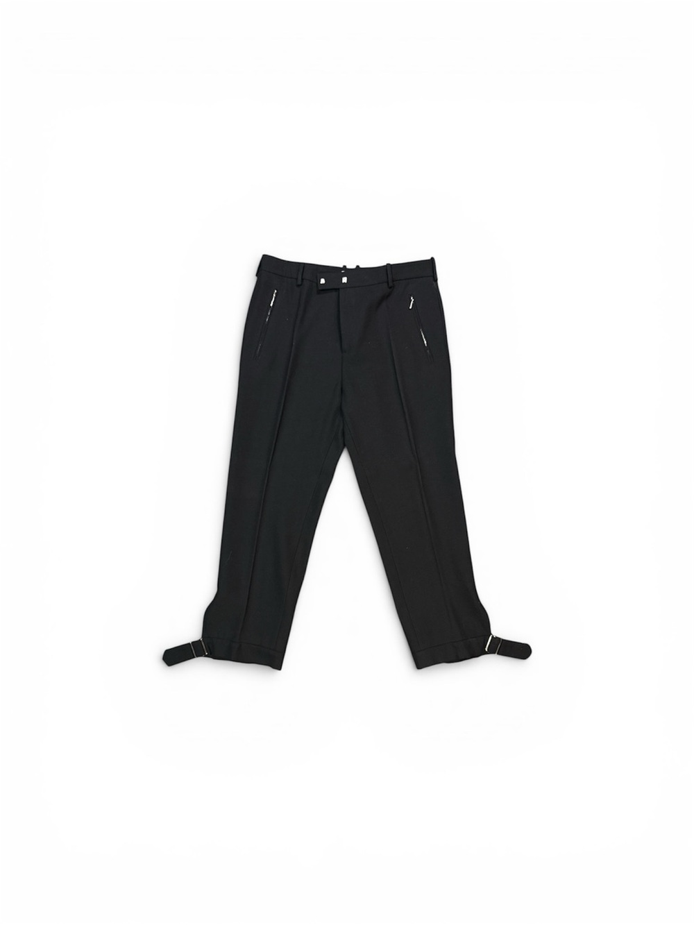 Wales Bonner Black Tailored Dress Trousers with Ankle Straps